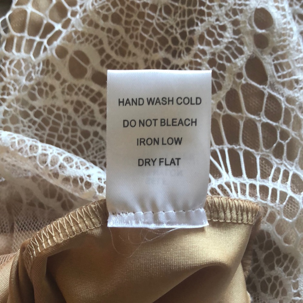 NWOT! Luxxel love lace dress in white/nude. - Picture 8 of 8